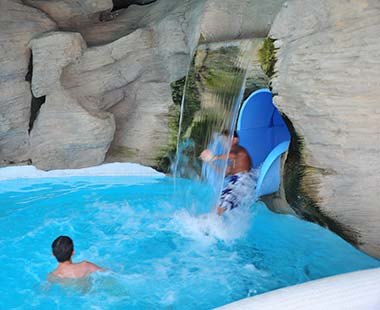 Water slide at Le Bois Tordu campsite in Vendée