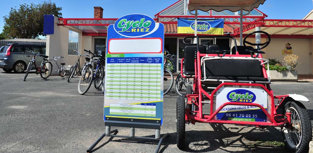 Bike for rent at Le Bois Tordu campsite in Vendée (Saint-Hilaire-de-Riez)