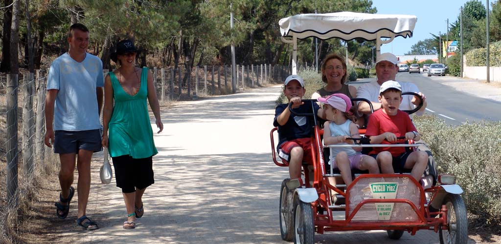 Rosalie for rent on a cycle track in Saint-Hilaire-de-Riez